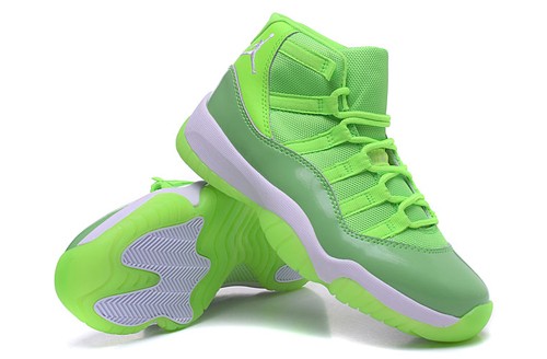 AIR JORDAN 11 “NEON GREEN” PE BASKETBALL SHOES-378037-133