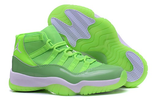 AIR JORDAN 11 “NEON GREEN” PE BASKETBALL SHOES-378037-133