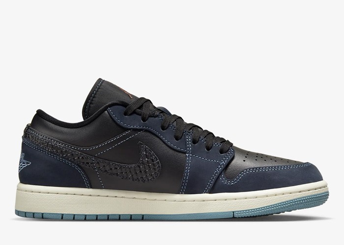 Air Jordan 1 Low Snakeskin Midnight Navy FJ5478-010