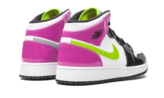 Air Jordan 1 Mid White Black Cyber Pink (GS) - CZ9835-100